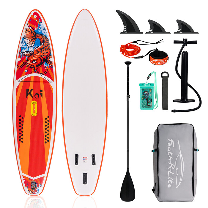 Aufblasbares Surf-Paddleboard 11'6" - Sup Koi Orange Farben - Österreich