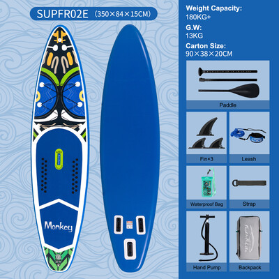 Aufblasbares Surf-Paddleboard 11'6" - Affe Blau - Österreich