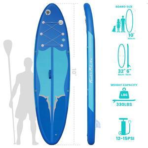 Aufblasbares Surf-Paddle-Board 11' - Blau - Österreich