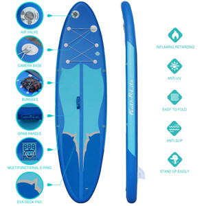 Aufblasbares Surf-Paddle-Board 11' - Blau - Österreich