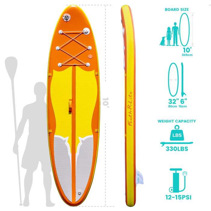 Aufblasbares Surf-Paddleboard 11' - Orange Farben - Österreich